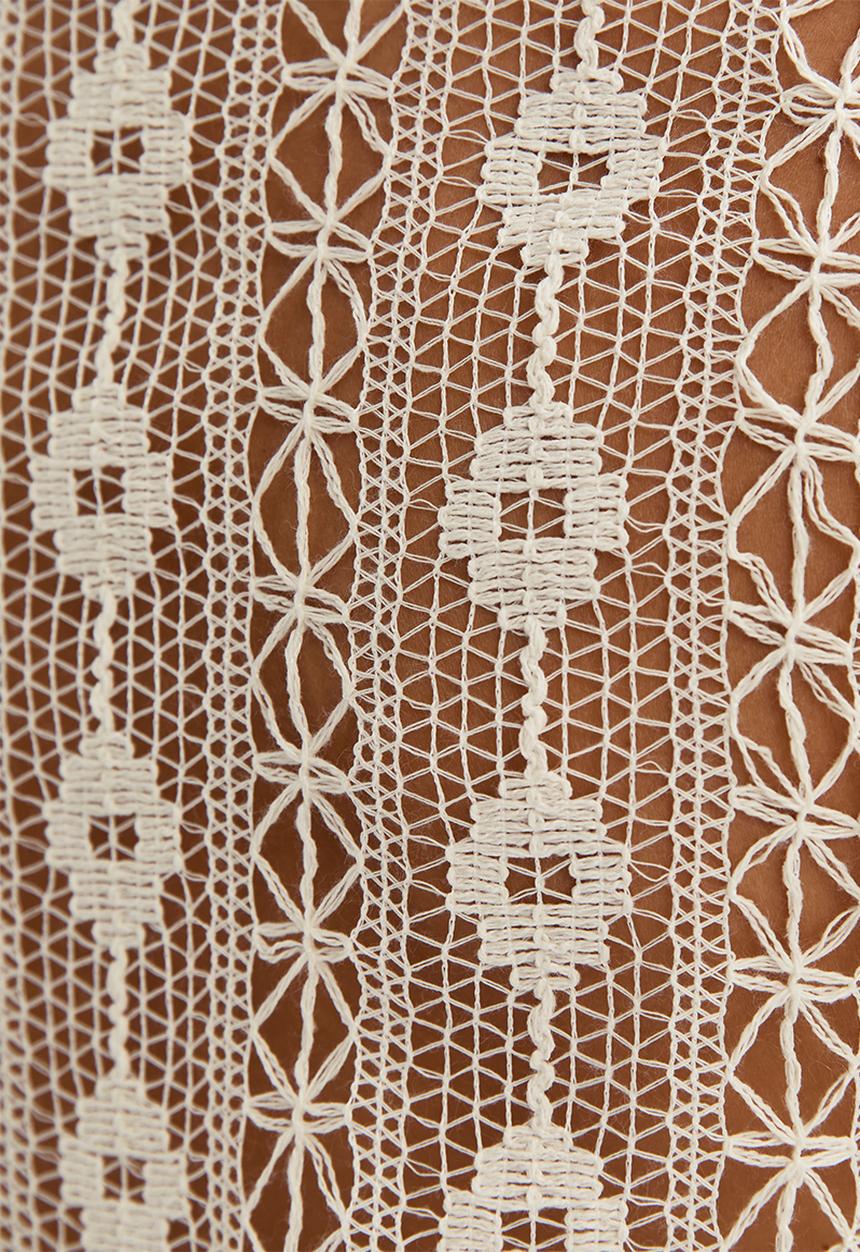 New Look - Libbi lace vnk btn blouse - cream