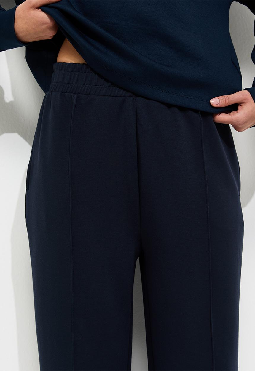 New Look - Premium wide leg jogger - navy