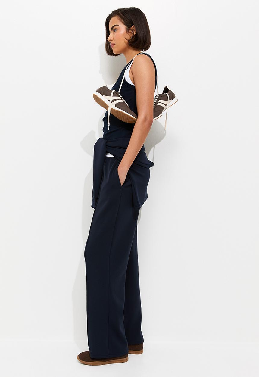 New Look - Premium wide leg jogger - navy