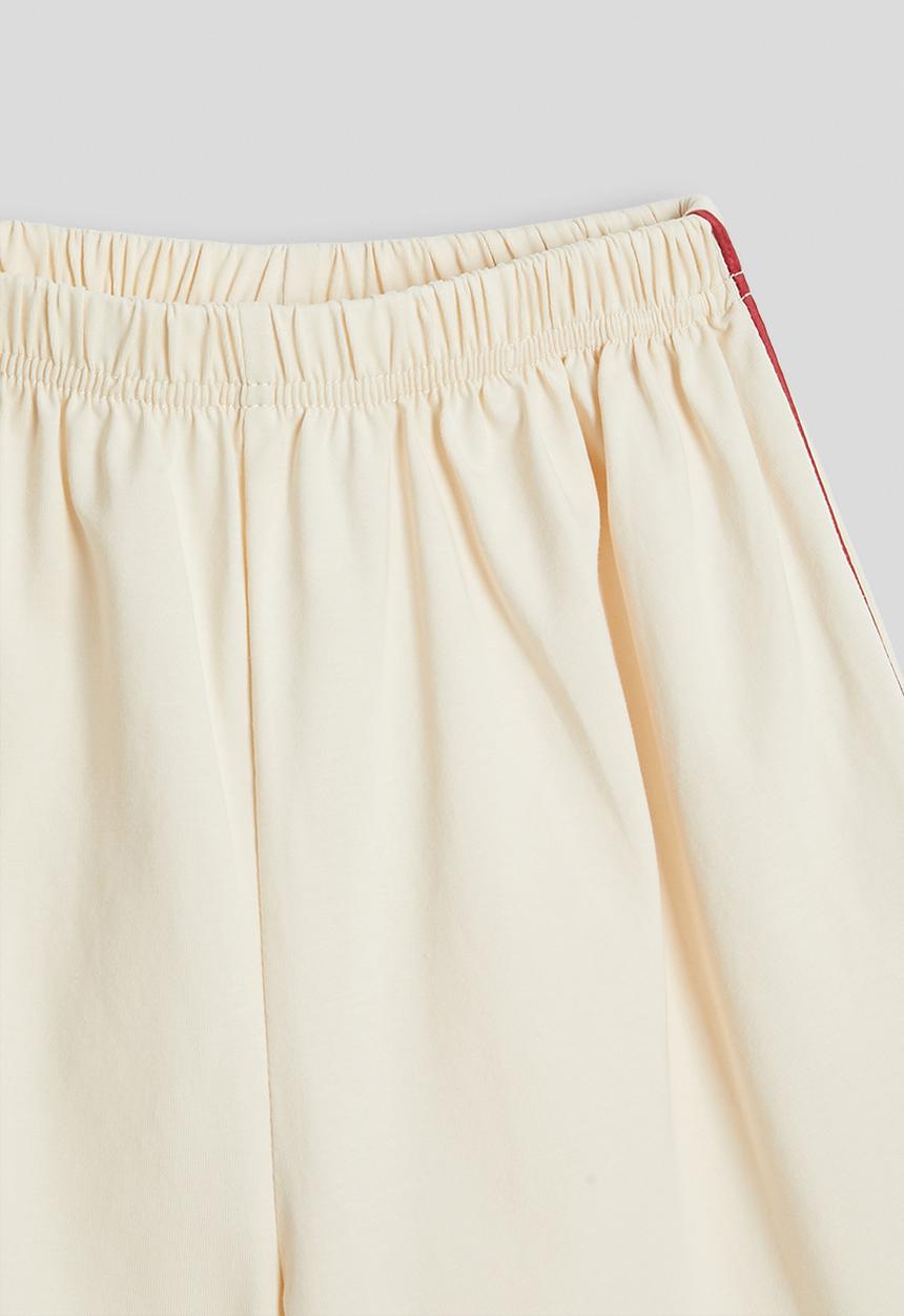 Pop Candy - Coverstitch tee & shorts - cream