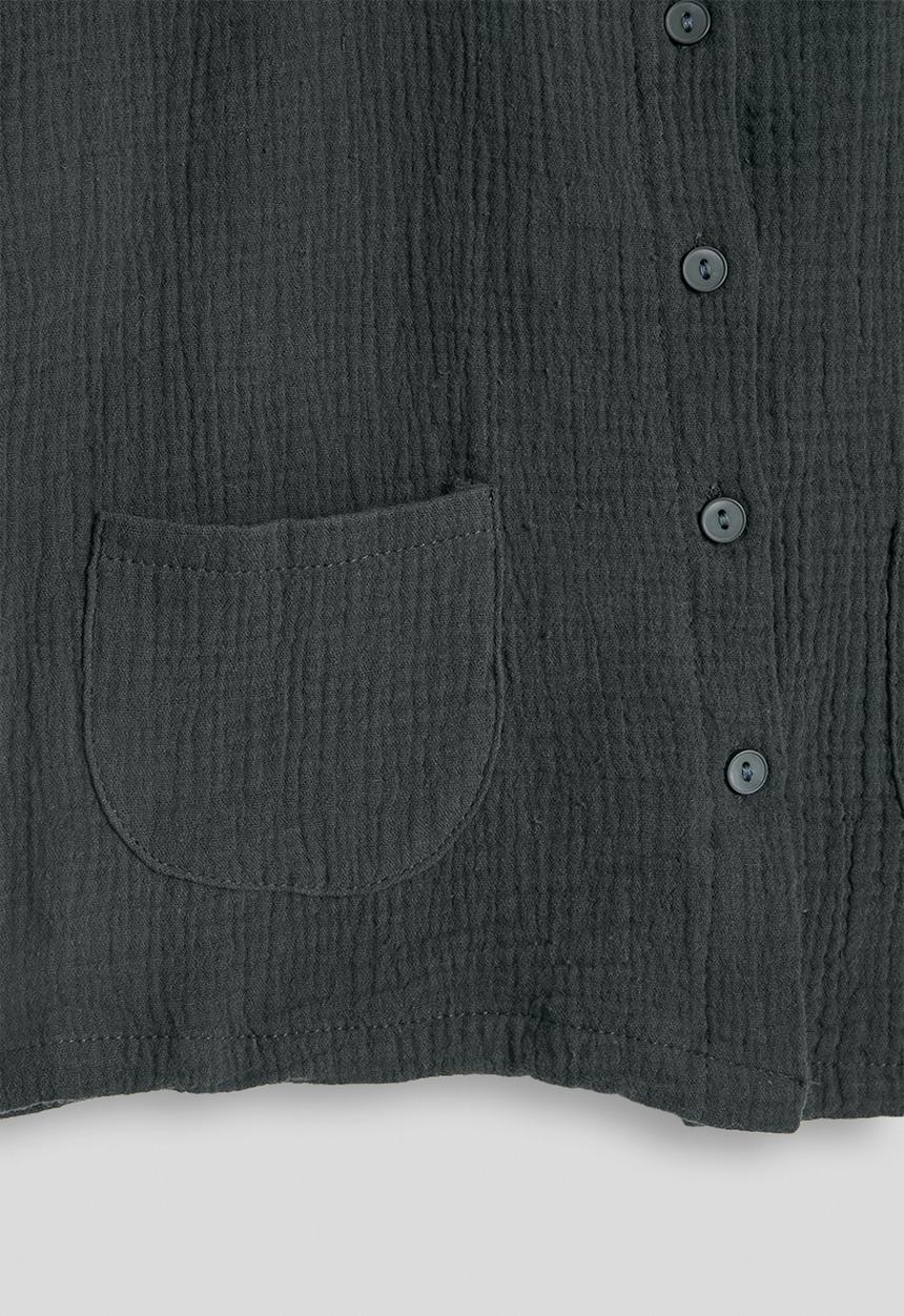 Pop Candy - Collarless shirt and shorts - charcoal