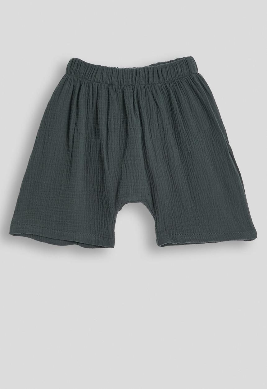 Pop Candy - Collarless shirt and shorts - charcoal