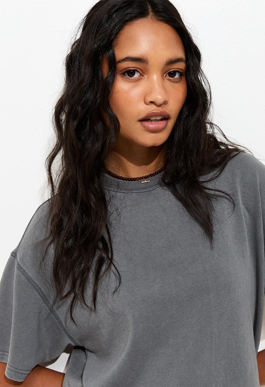 New Look - Vde sweat t-shirt - dark grey
