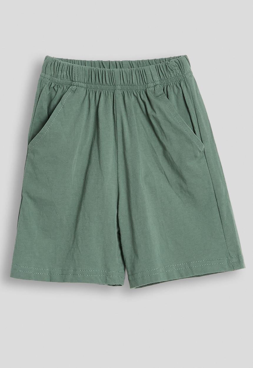 Pop Candy - Croc graphic tee & plain shorts - green multi