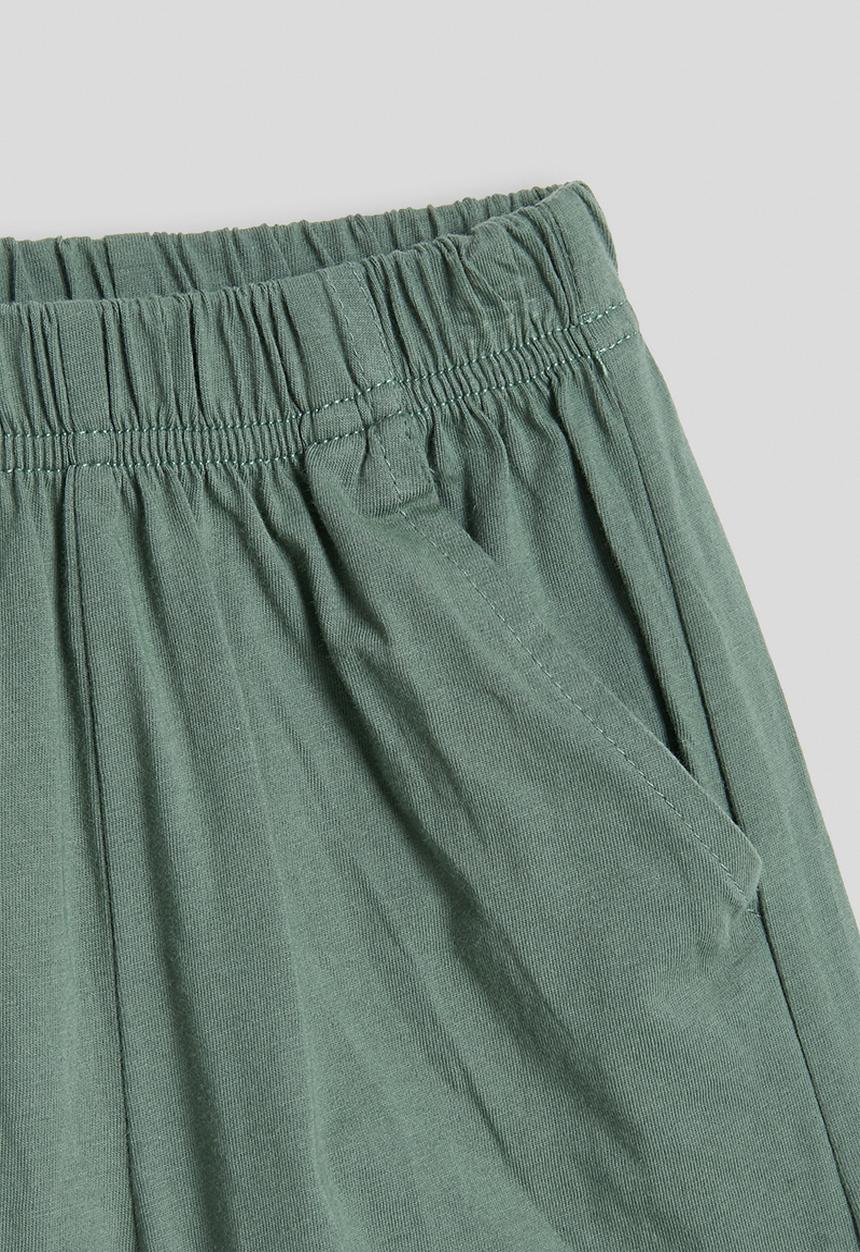Pop Candy - Croc graphic tee & plain shorts - green multi