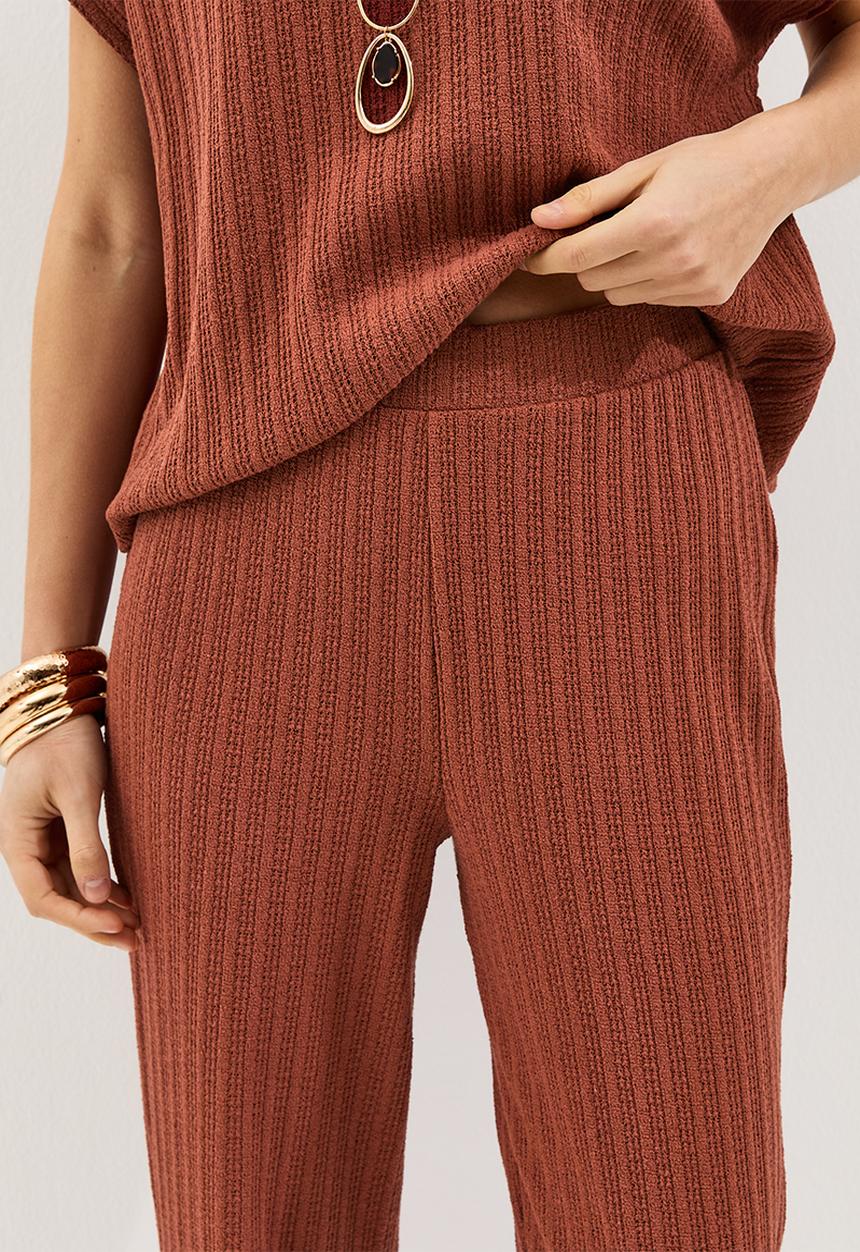 New Look - C&s vde pointelle trouser - rust