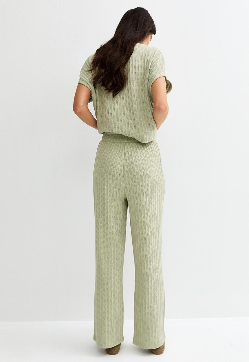 New Look - C&s vde pointelle trouser - green