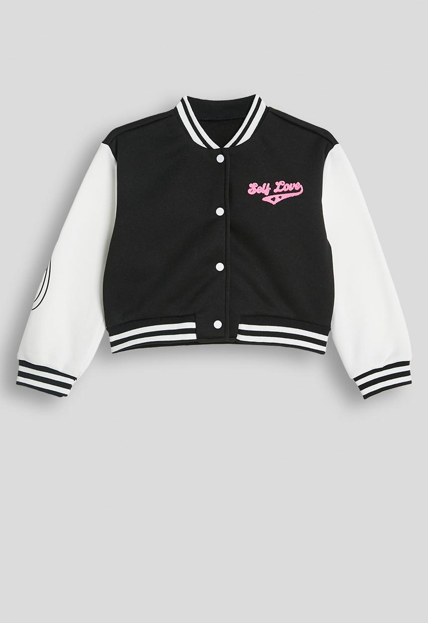Pop Candy - Baseball jacket and skirt - black/white