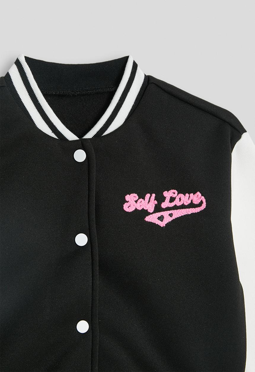 Pop Candy - Baseball jacket and skirt - black/white