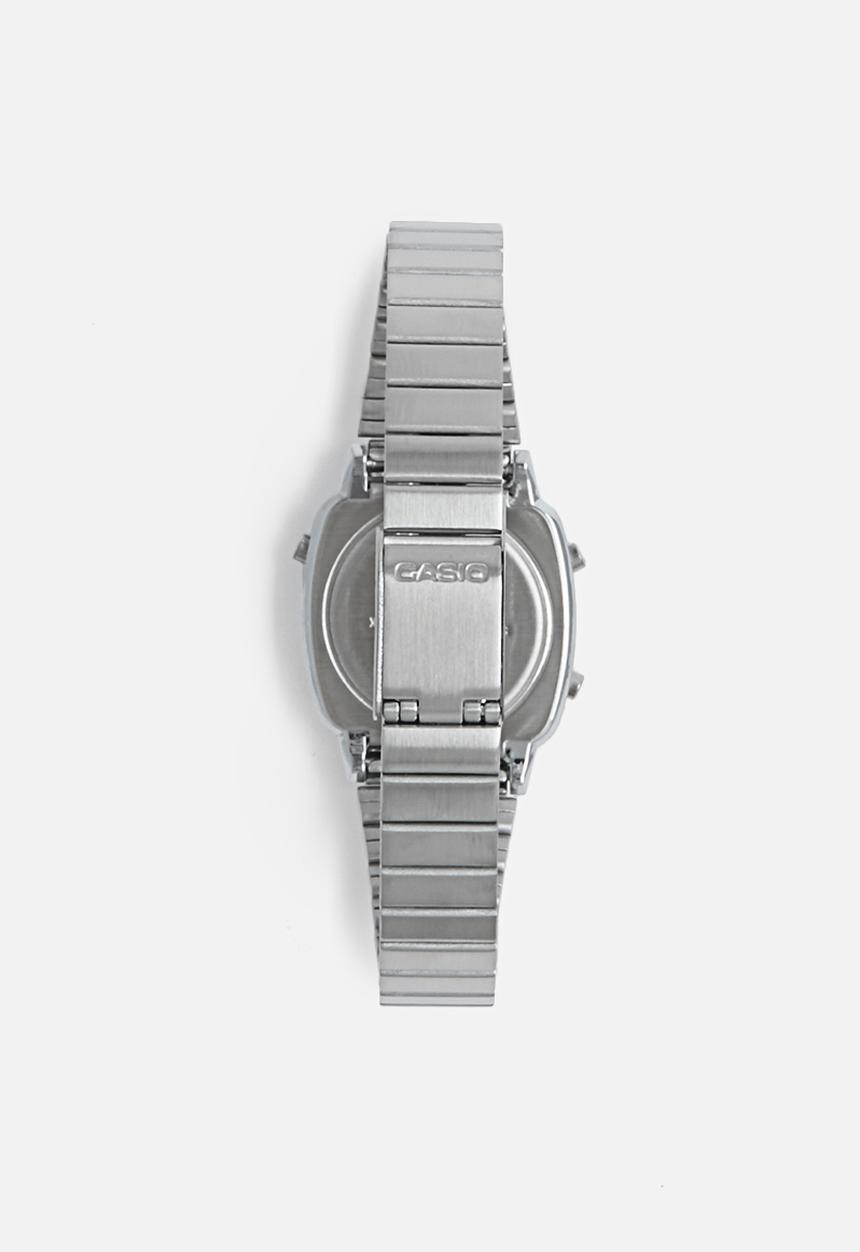 Casio - Digital retro watch LA-670WA-1DF-silver
