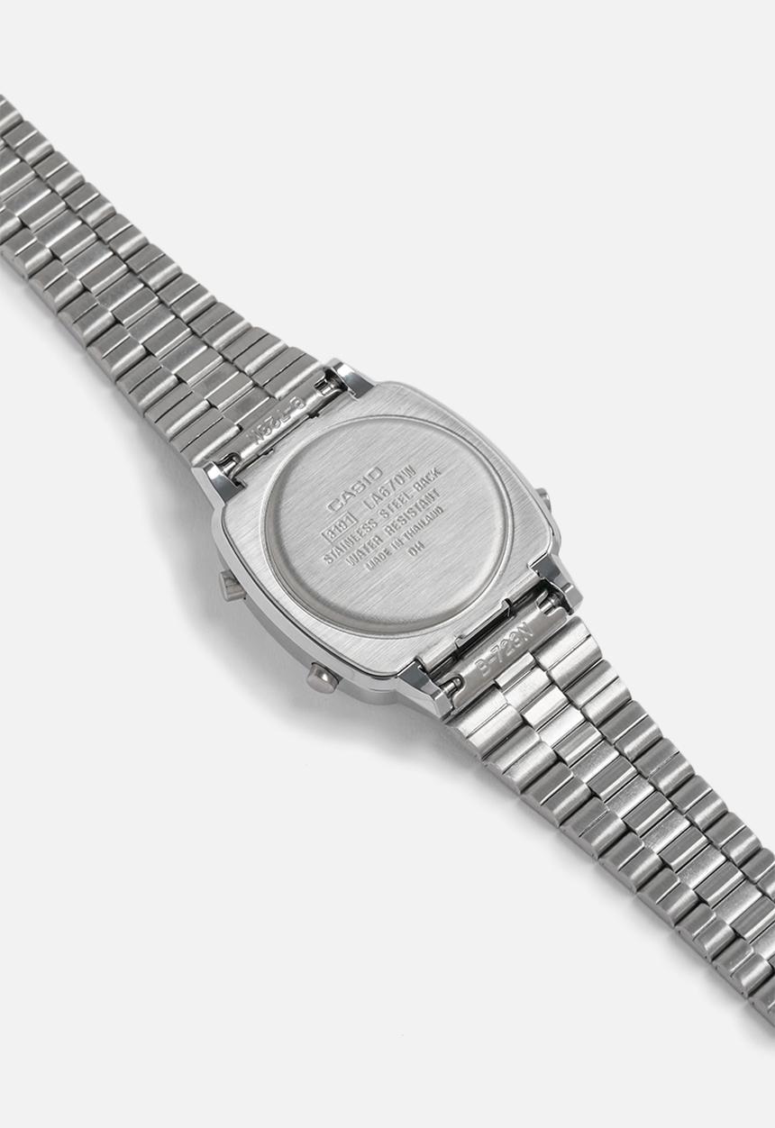 Casio - Digital retro watch LA-670WA-1DF-silver