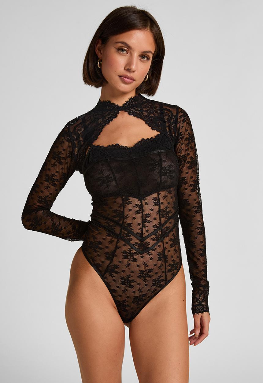 Hunkemoller - Faith bodysuit bolero - black