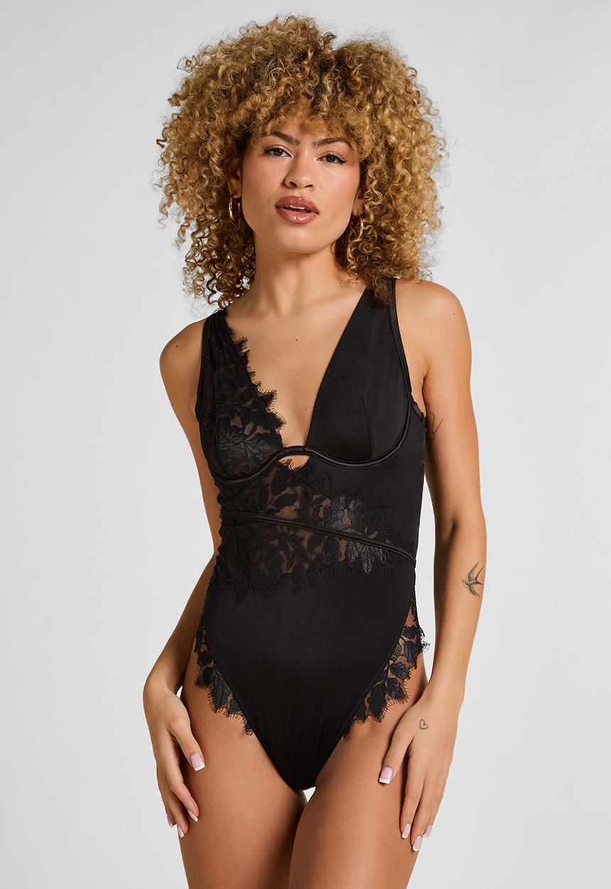 Hunkemoller - Malou bodysuit - caviar