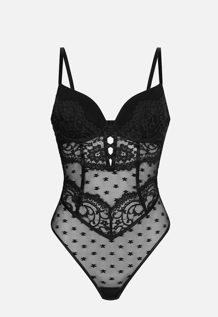 Hunkemoller - Valora pp bodysuit - caviar
