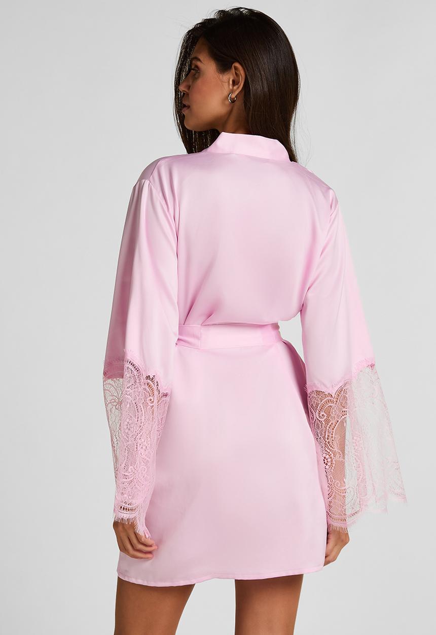 Hunkemoller - Kimono satin lace robe - pirouette