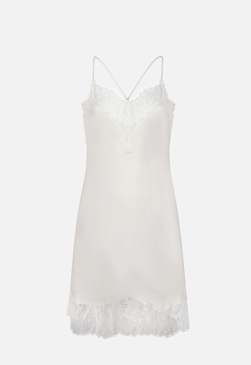 Hunkemoller - Sd satin valerie nightie - gardenia