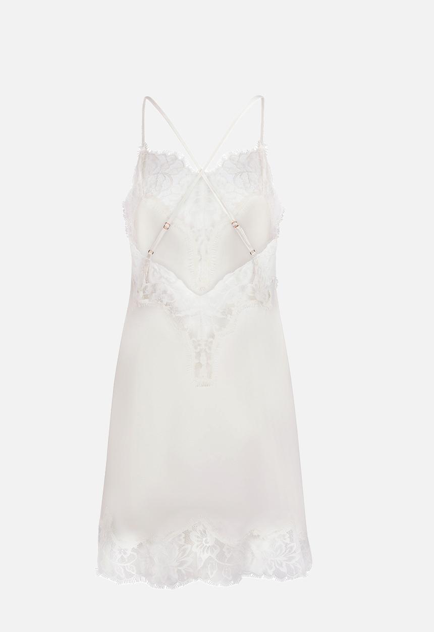 Hunkemoller - Sd satin valerie nightie - gardenia