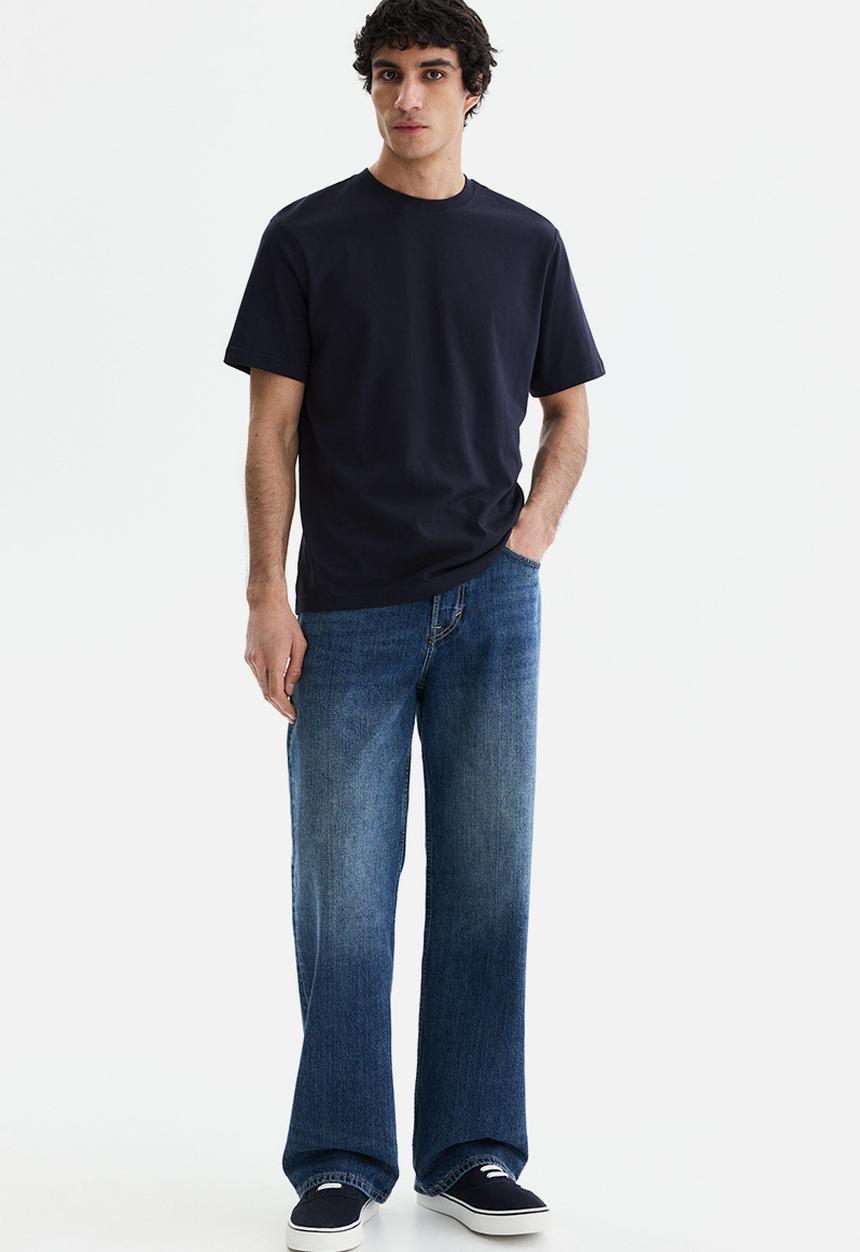 H&M - Coolmax? regular fit t-shirt - navy blue