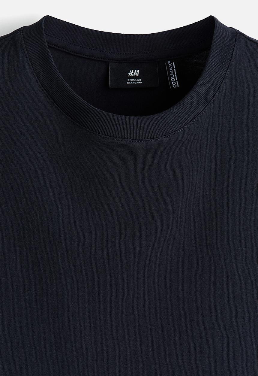 H&M - Coolmax? regular fit t-shirt - navy blue