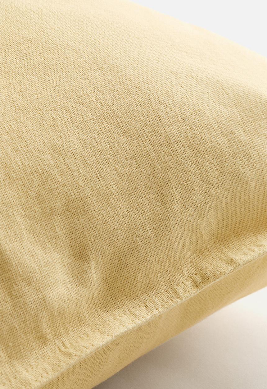 H&M - Linen-blend cushion cover - light yellow