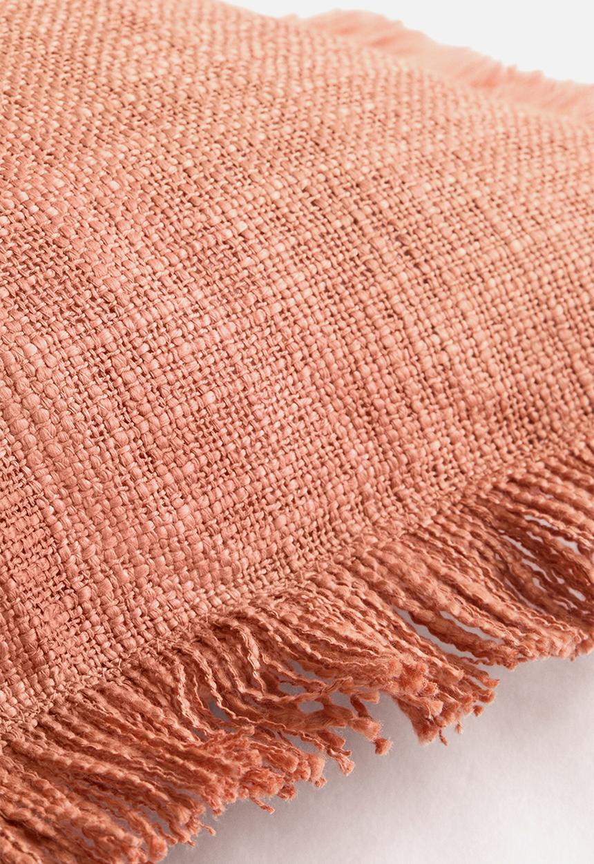 H&M - Slub weave cushion cover - dusty orange