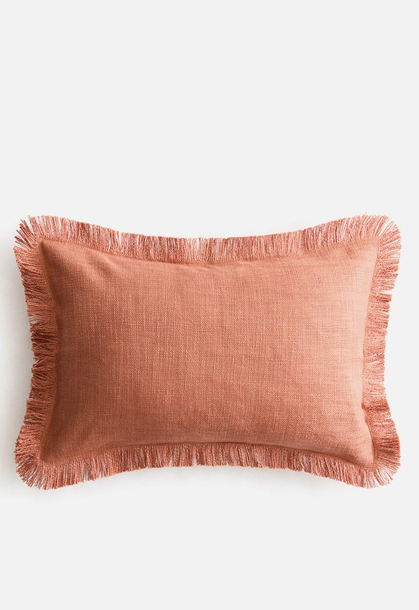 H&M - Slub weave cushion cover - dusty orange