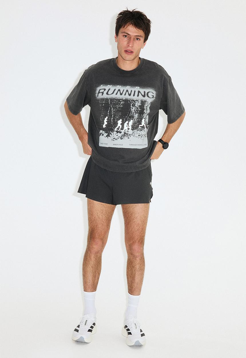 H&M - Boxy-style sports t-shirt with drymove? - dark grey