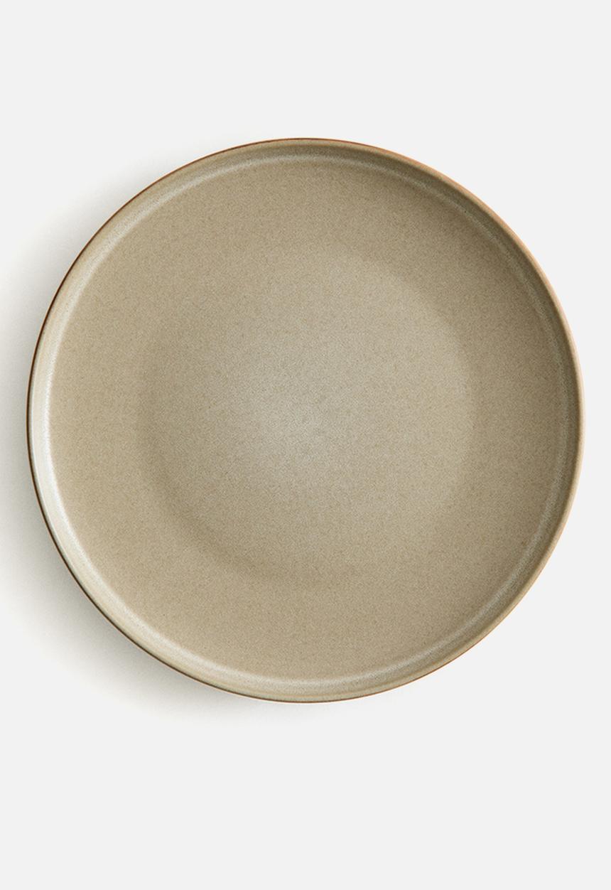 H&M - Reactive-glaze dinner plate - beige