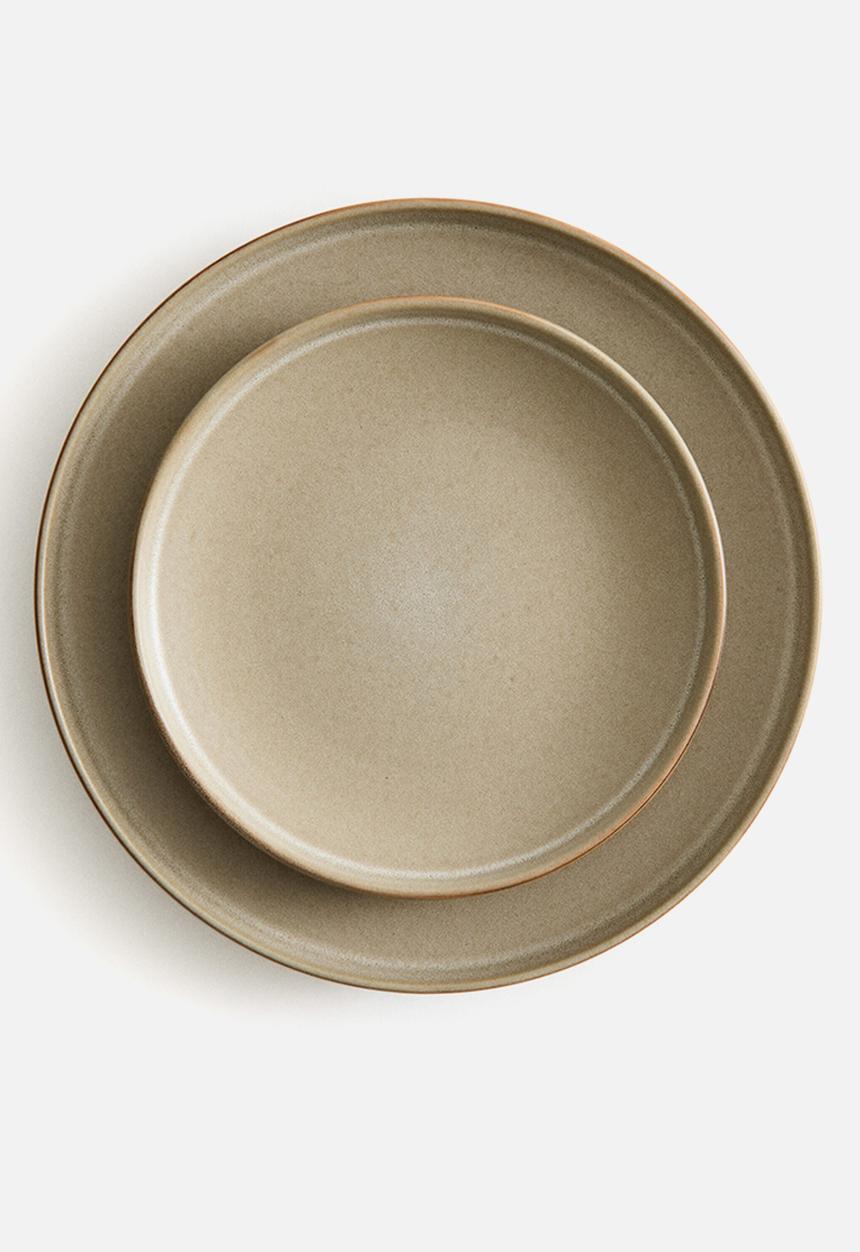 H&M - Reactive-glaze dinner plate - beige
