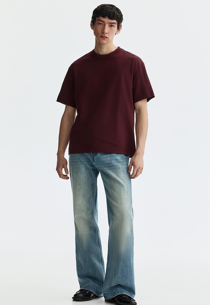 H&M - Relaxed fit t-shirt - burgundy