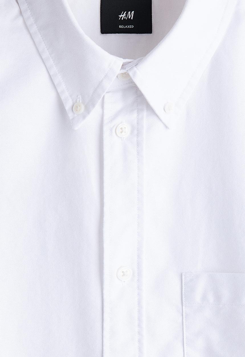 H&M - Relaxed fit oxford shirt - white