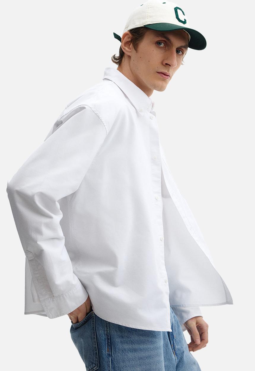 H&M - Relaxed fit oxford shirt - white