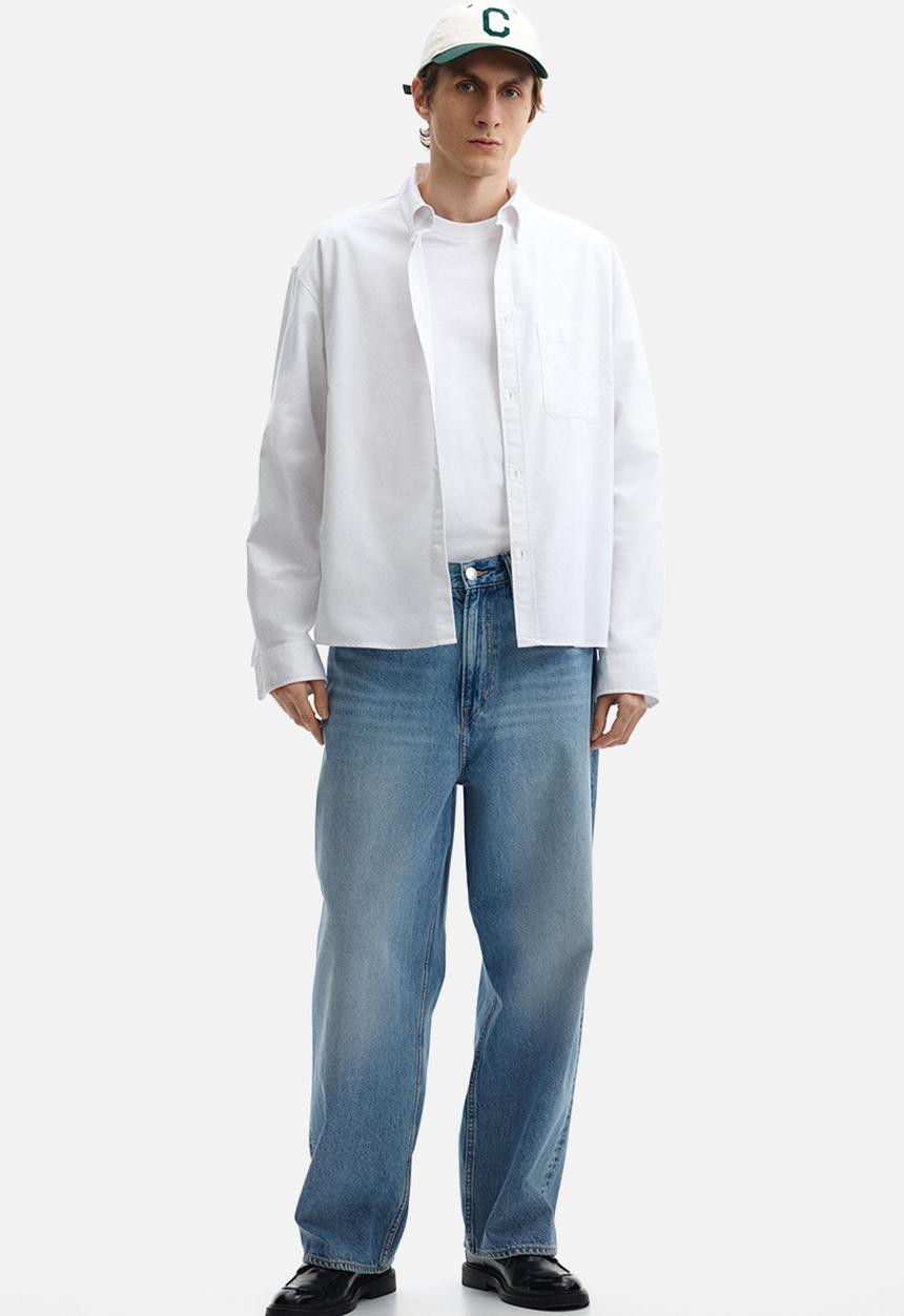 H&M - Relaxed fit oxford shirt - white