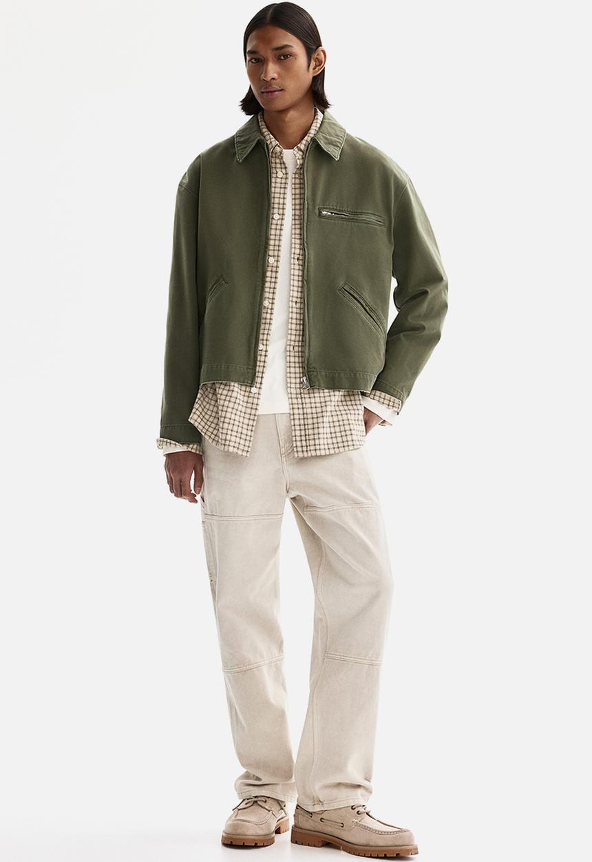 H&M - Collared jacket - khaki green