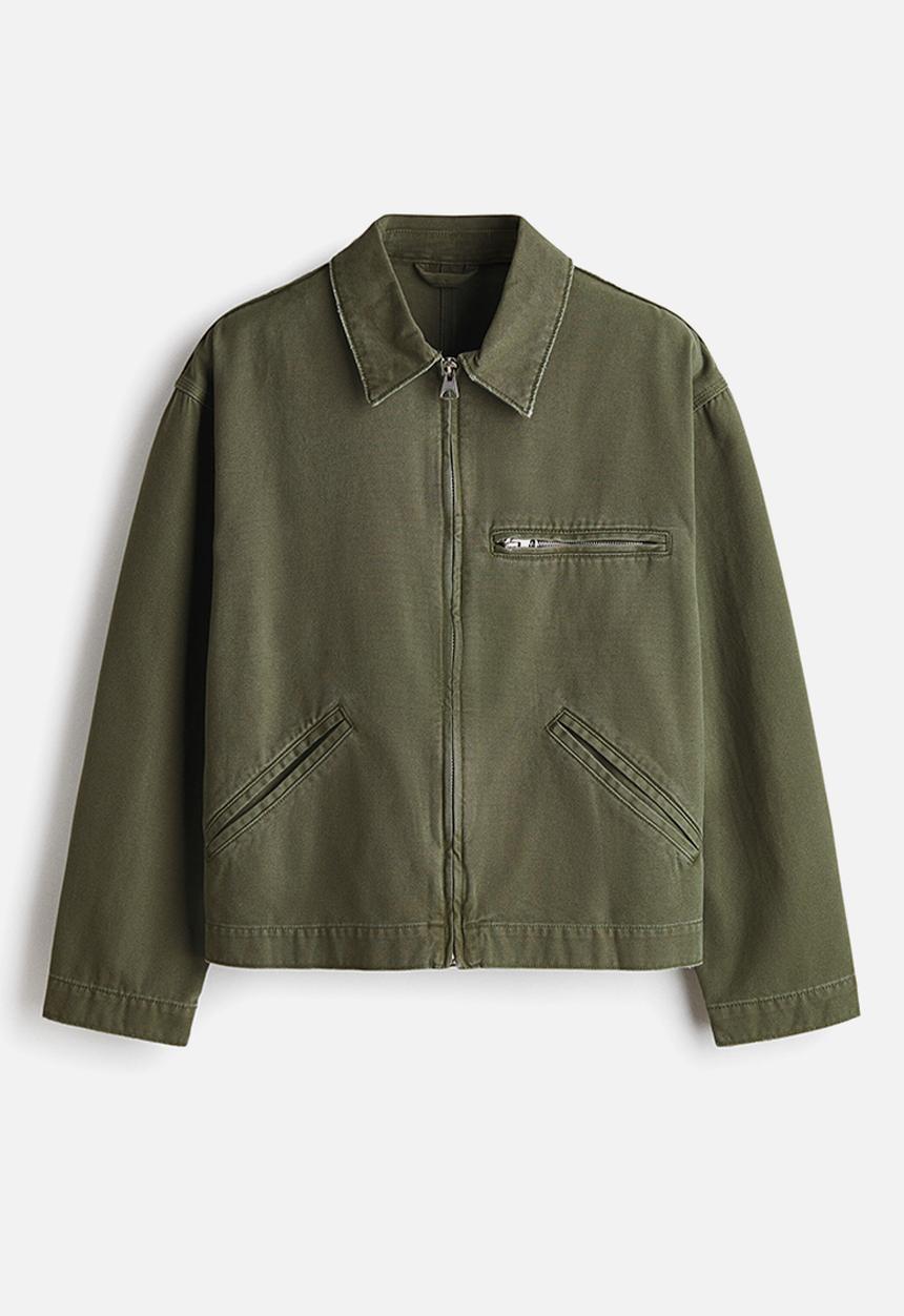 H&M - Collared jacket - khaki green