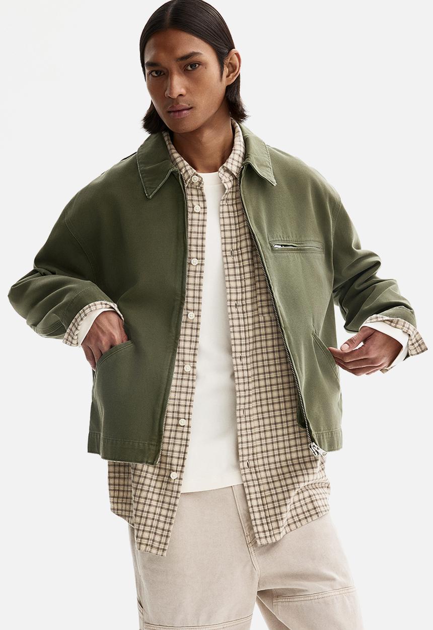 H&M - Collared jacket - khaki green