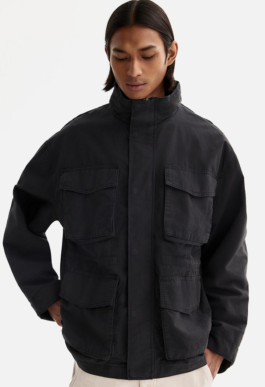 H&M - Cargo jacket - black