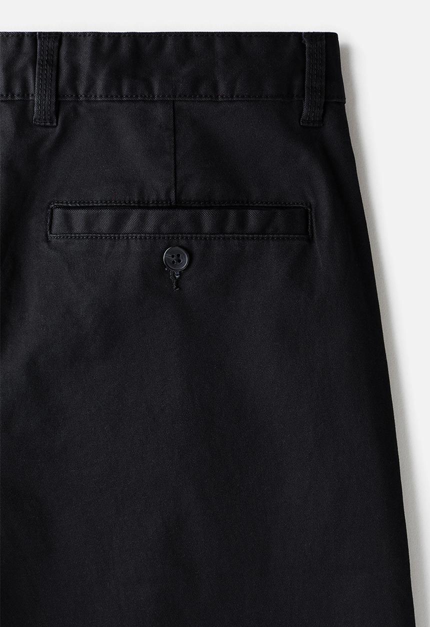 H&M - Relaxed fit cotton chinos - black