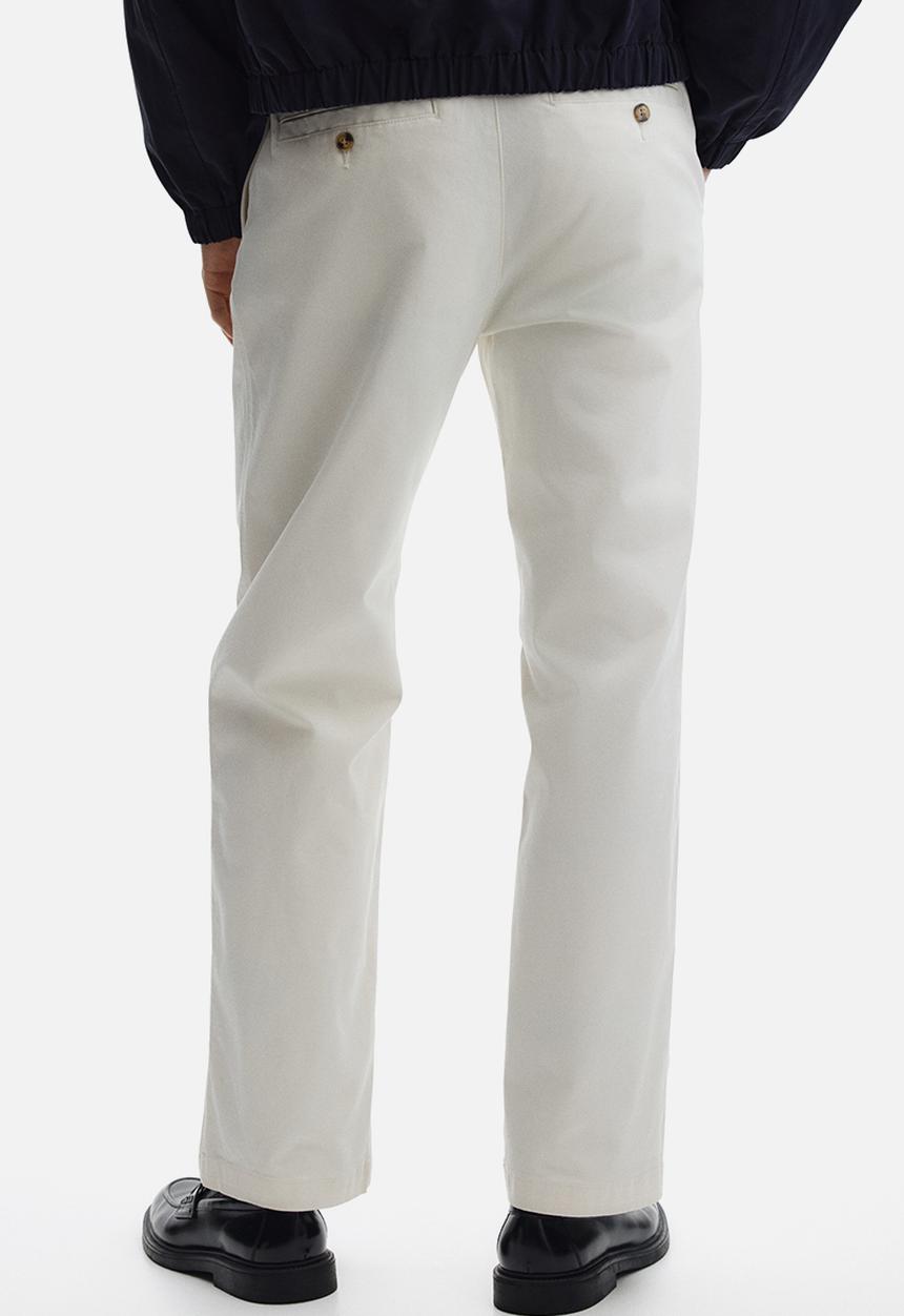 H&M - Relaxed fit cotton chinos - white