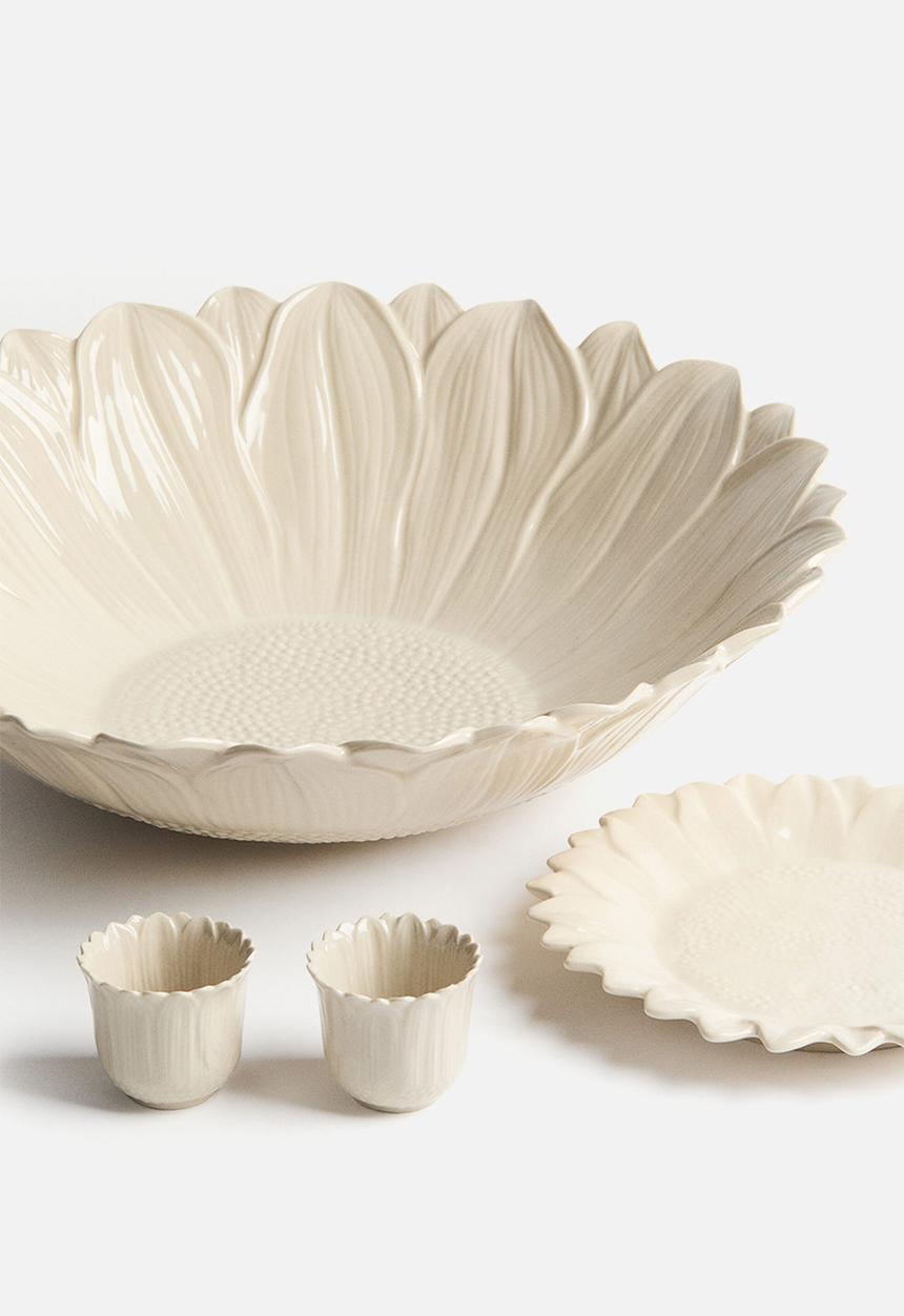 H&M - Large stoneware serving bowl - light beige
