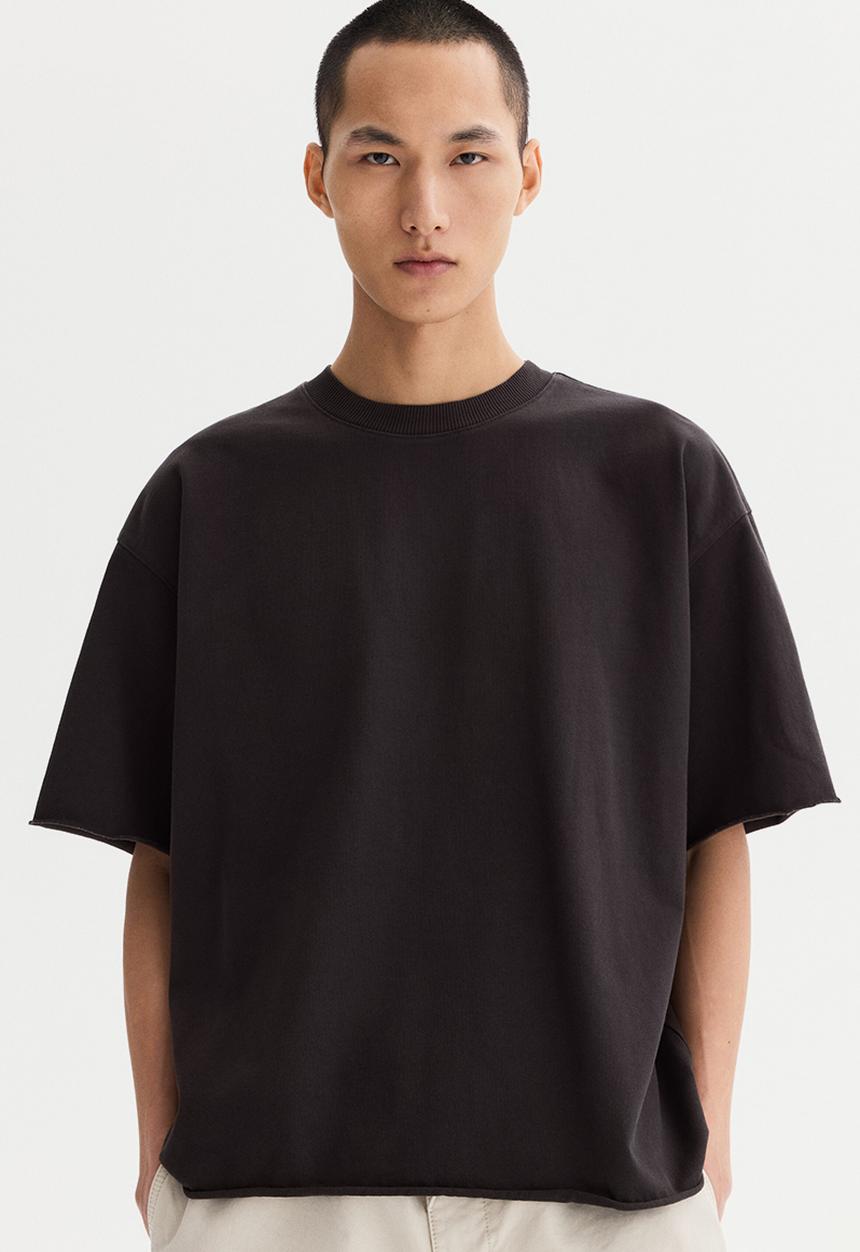 H&M - Oversized fit boxy-style t-shirt - black