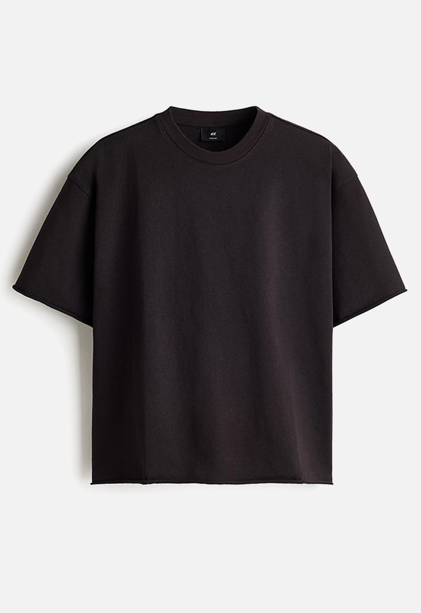 H&M - Oversized fit boxy-style t-shirt - black