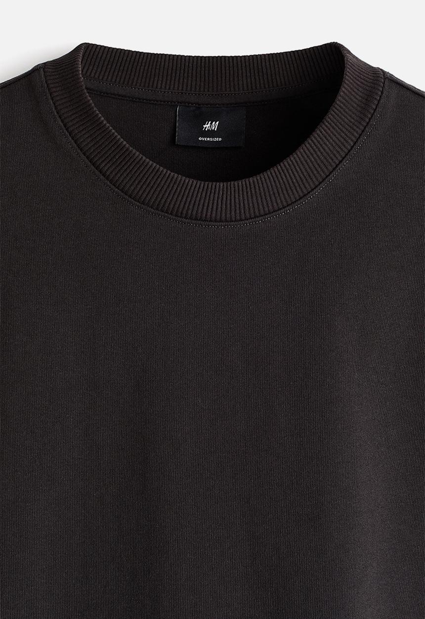H&M - Oversized fit boxy-style t-shirt - black
