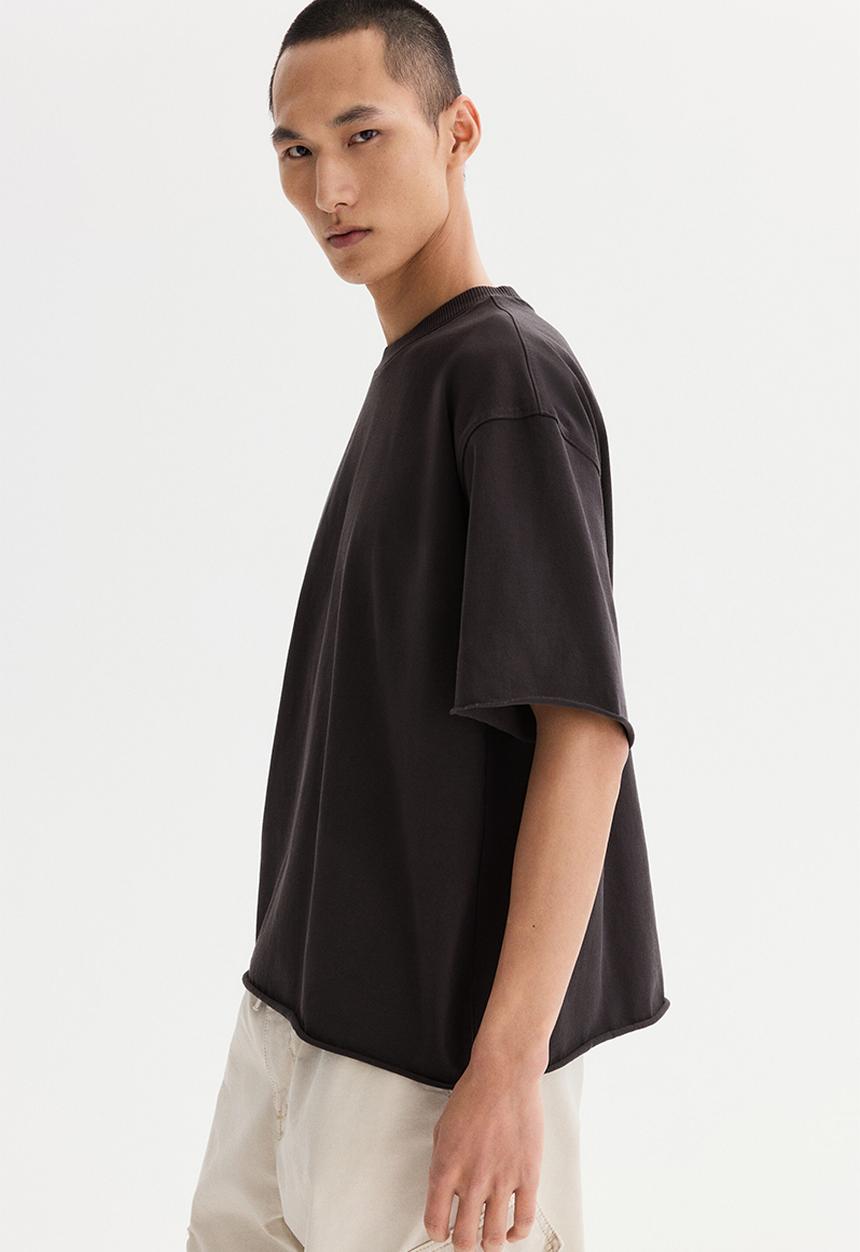 H&M - Oversized fit boxy-style t-shirt - black