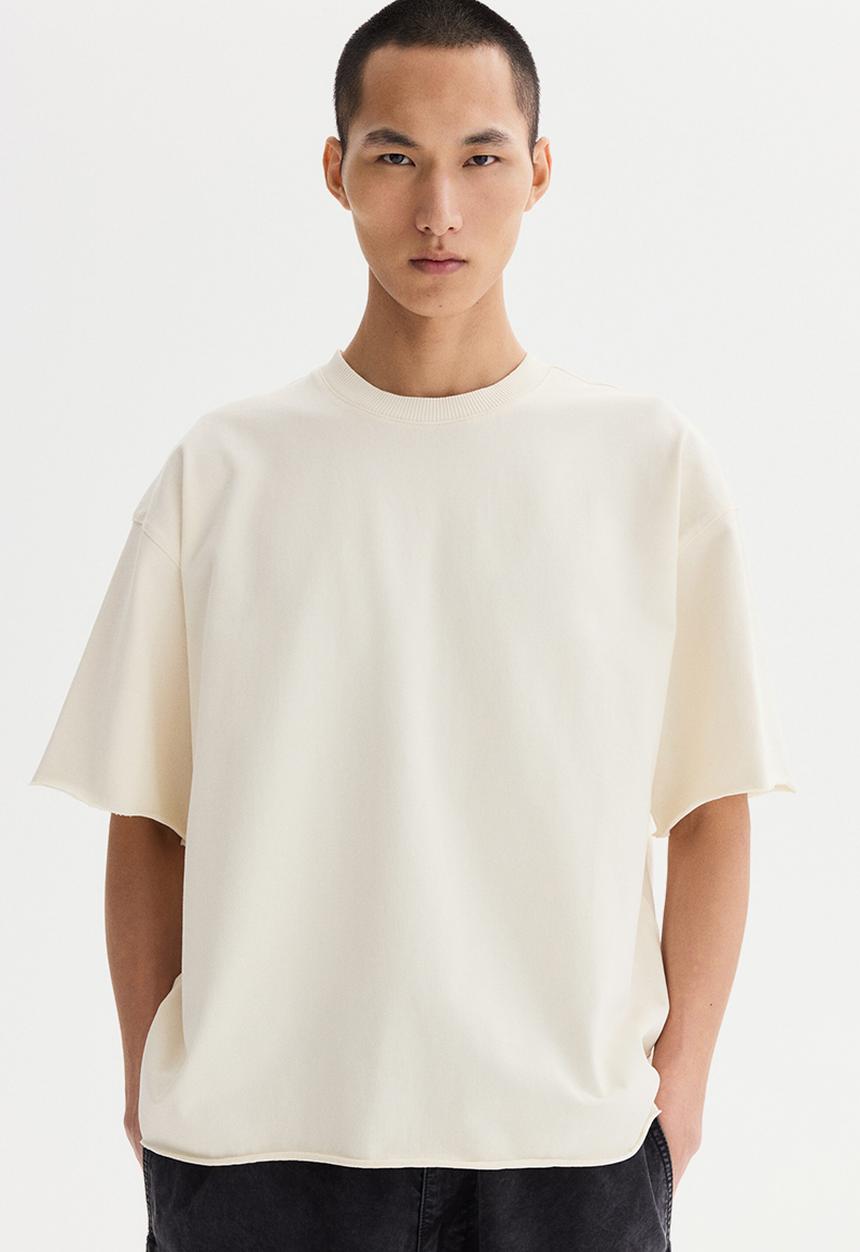H&M - Oversized fit boxy-style t-shirt - white