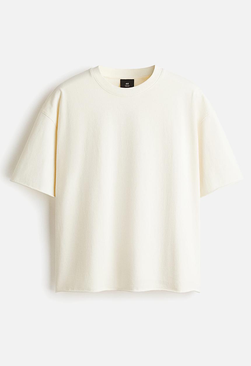 H&M - Oversized fit boxy-style t-shirt - white