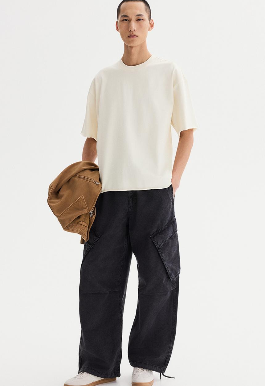 H&M - Oversized fit boxy-style t-shirt - white