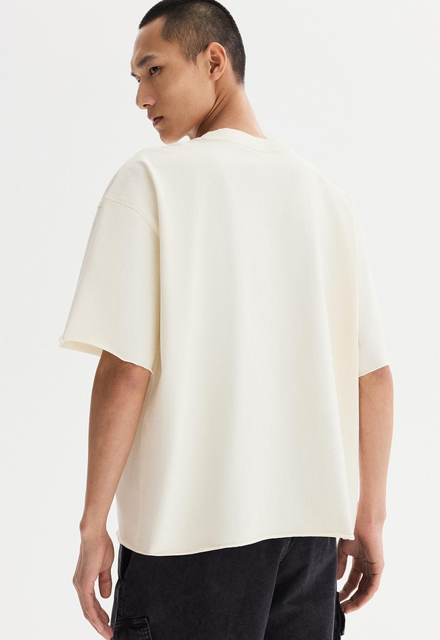 H&M - Oversized fit boxy-style t-shirt - white