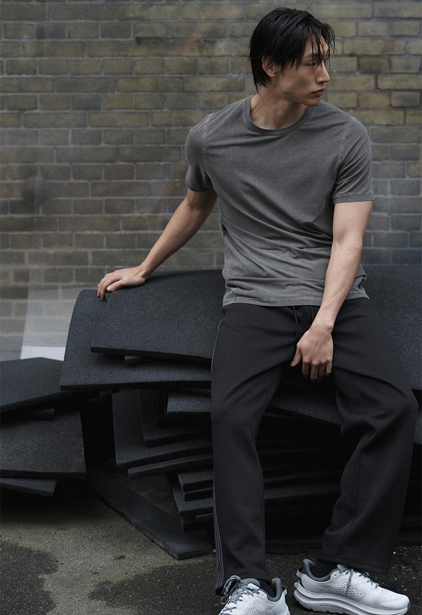 H&M - Running t-shirt with drymove. - dark grey