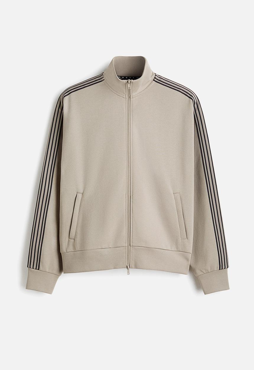 H&M - Oversized fit track jacket with drymove - beige